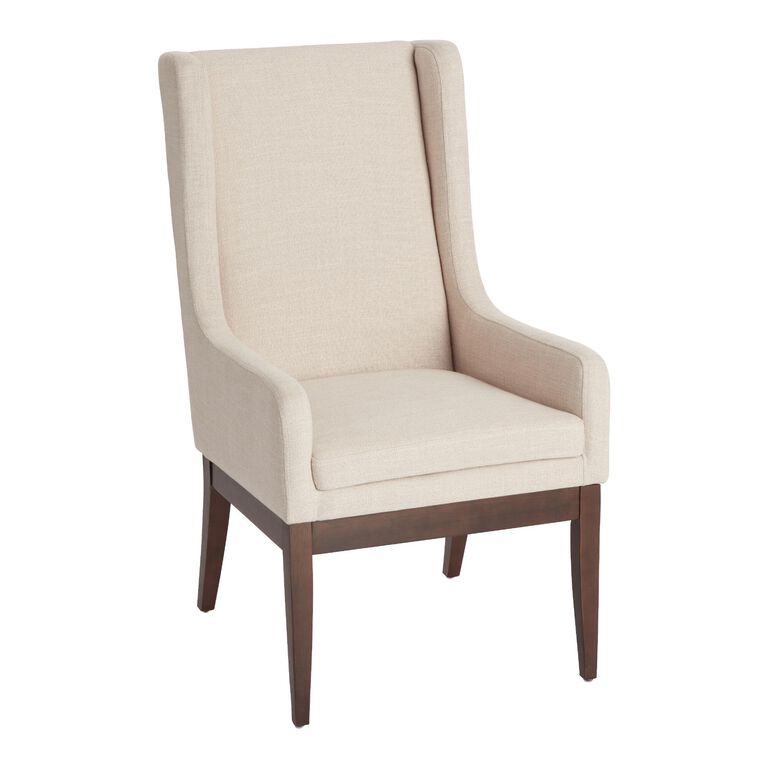 Modern fabric on a traditional chair.  Dining chair upholstery, Upholstery  fabric for chairs, Modern wingback chairs