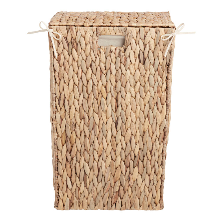 Willa Natural Hyacinth Laundry Hamper with Liner image number 1