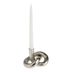 CERAMIC KNOT TAPER CANDLE HOLDER