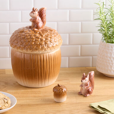 Ceramic Squirrel and Acorn Figural Cookie Jar Ceramic Squirrel and Acorn Figural Cookie Jar