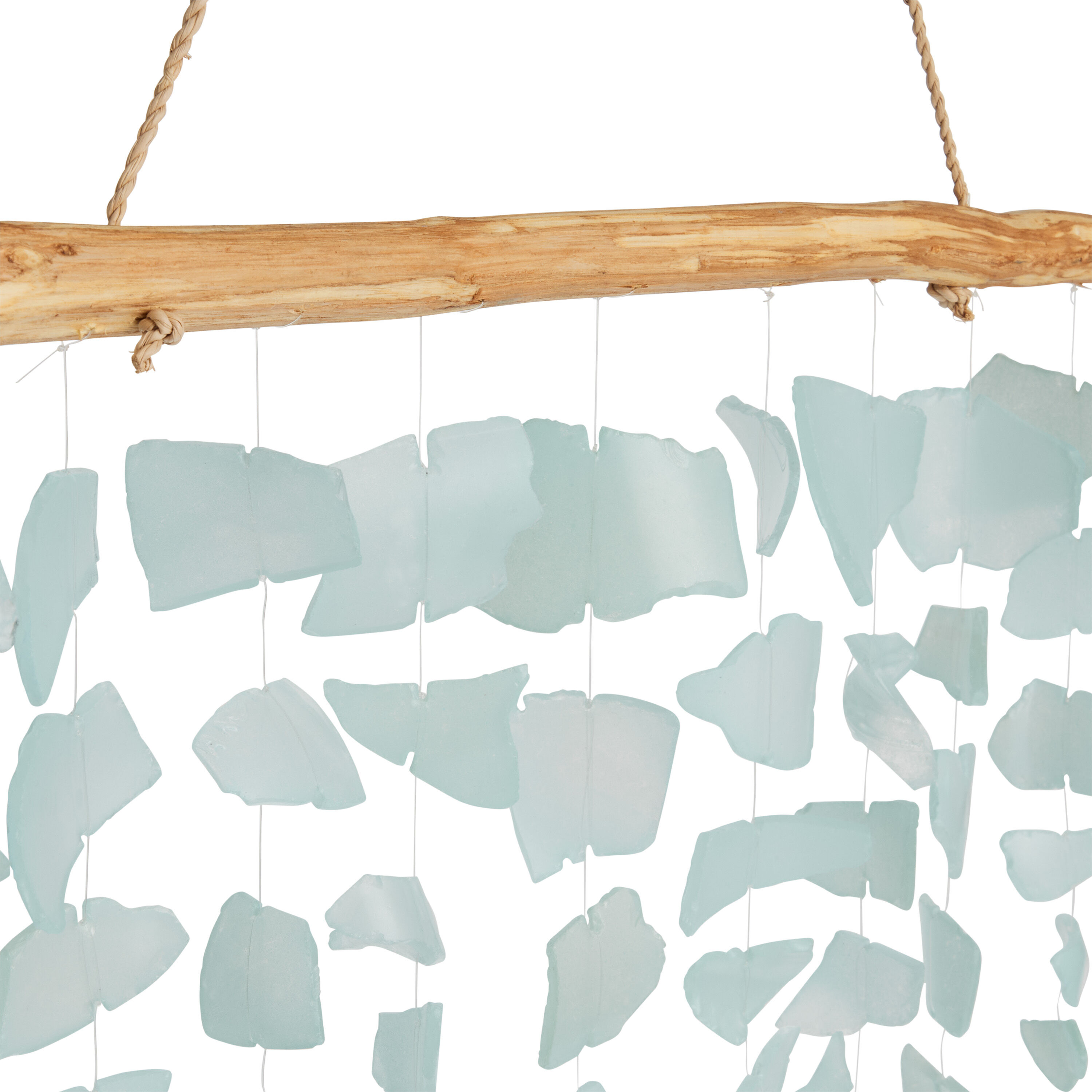 Blue Glass Chip Wind Chime