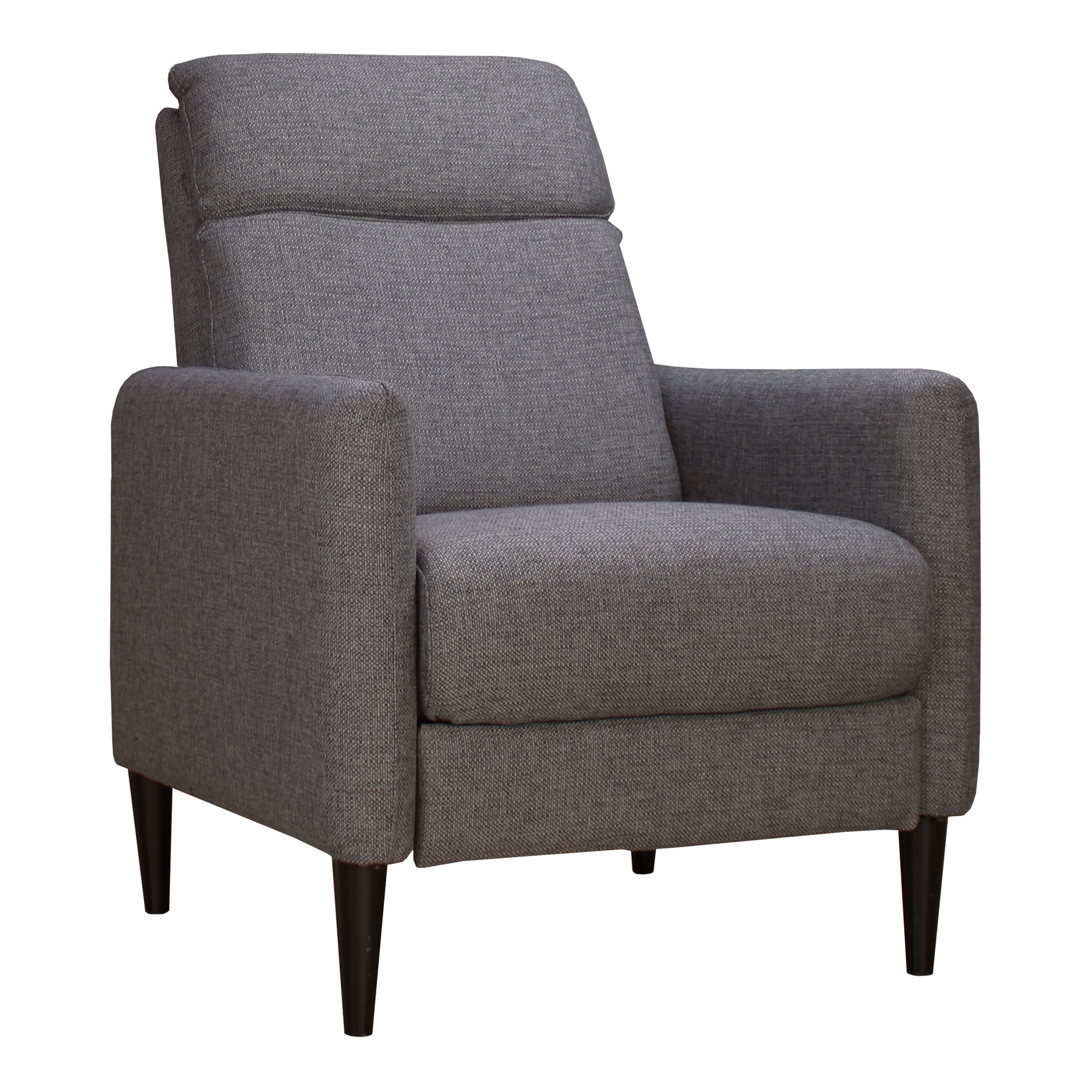 Clinton Charcoal Gray Upholstered Recliner