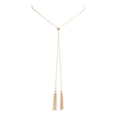 Gold Chain Tassel Bolo Lariat Necklace Gold Chain Tassel Bolo Lariat Necklace