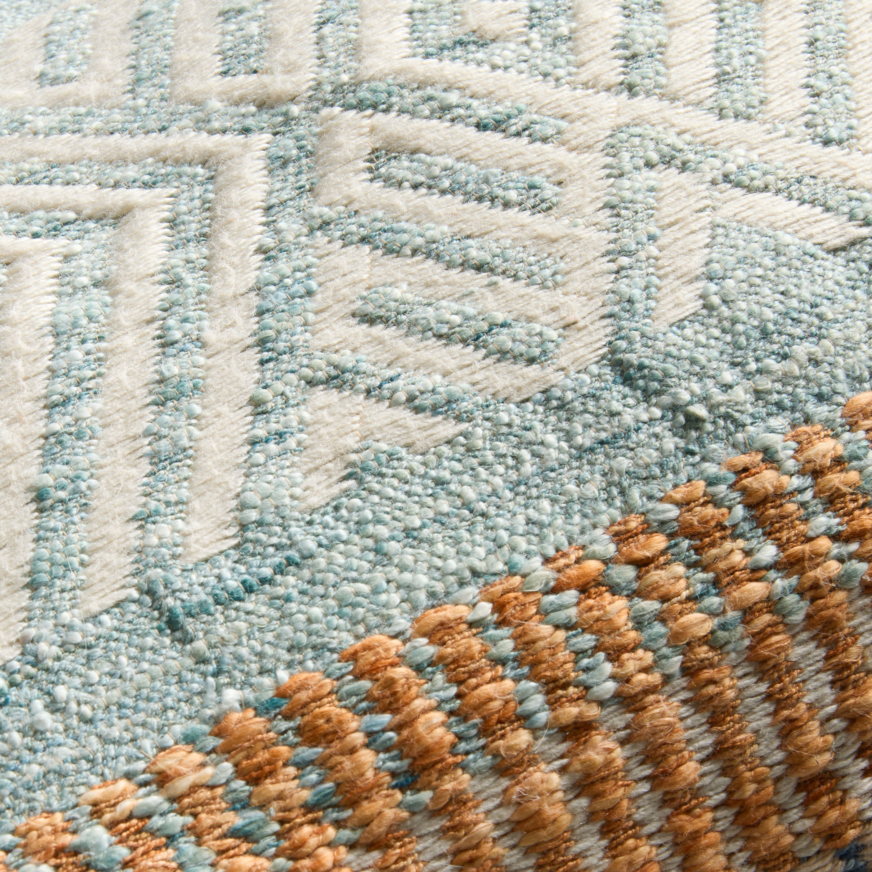 Multicolor Geo Stripe Indoor Outdoor Lumbar Pillow image number 3