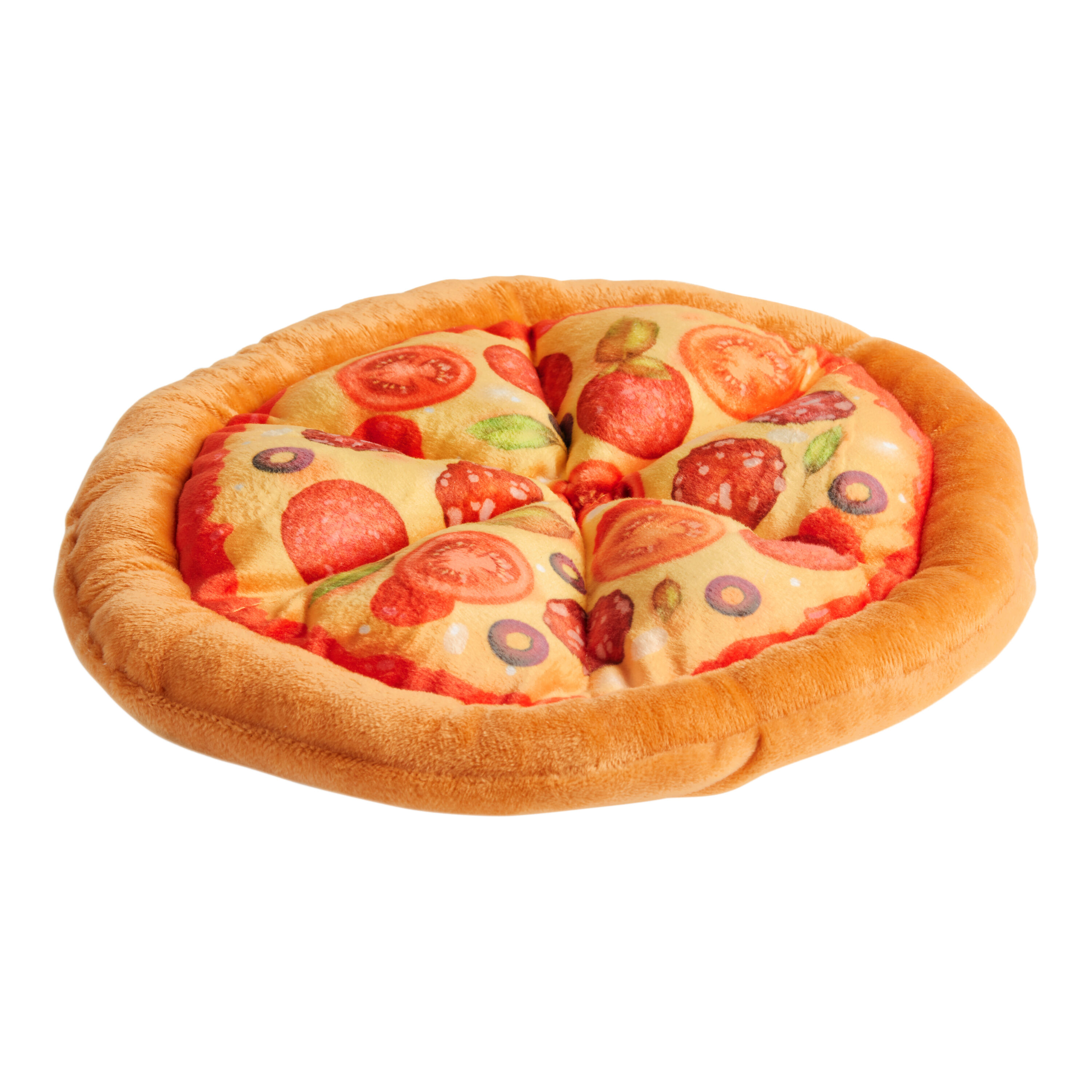 Bow Wow Pizza Plush Squeaky Dog Toy World Market
