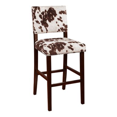 Udder Madness Faux Cowhide Upholstered Barstool Udder Madness Faux Cowhide Upholstered Barstool