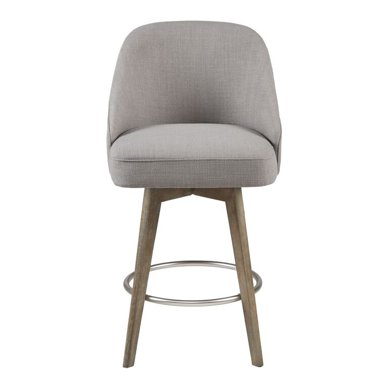 Janine Upholstered Swivel Counter Stool image number 3