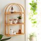Wrapped Rattan Arched 3 Tier Wall Shelf image number 1
