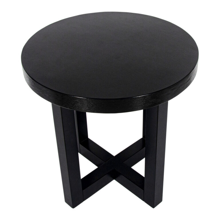 Astell Round Wood X Base End Table image number 3