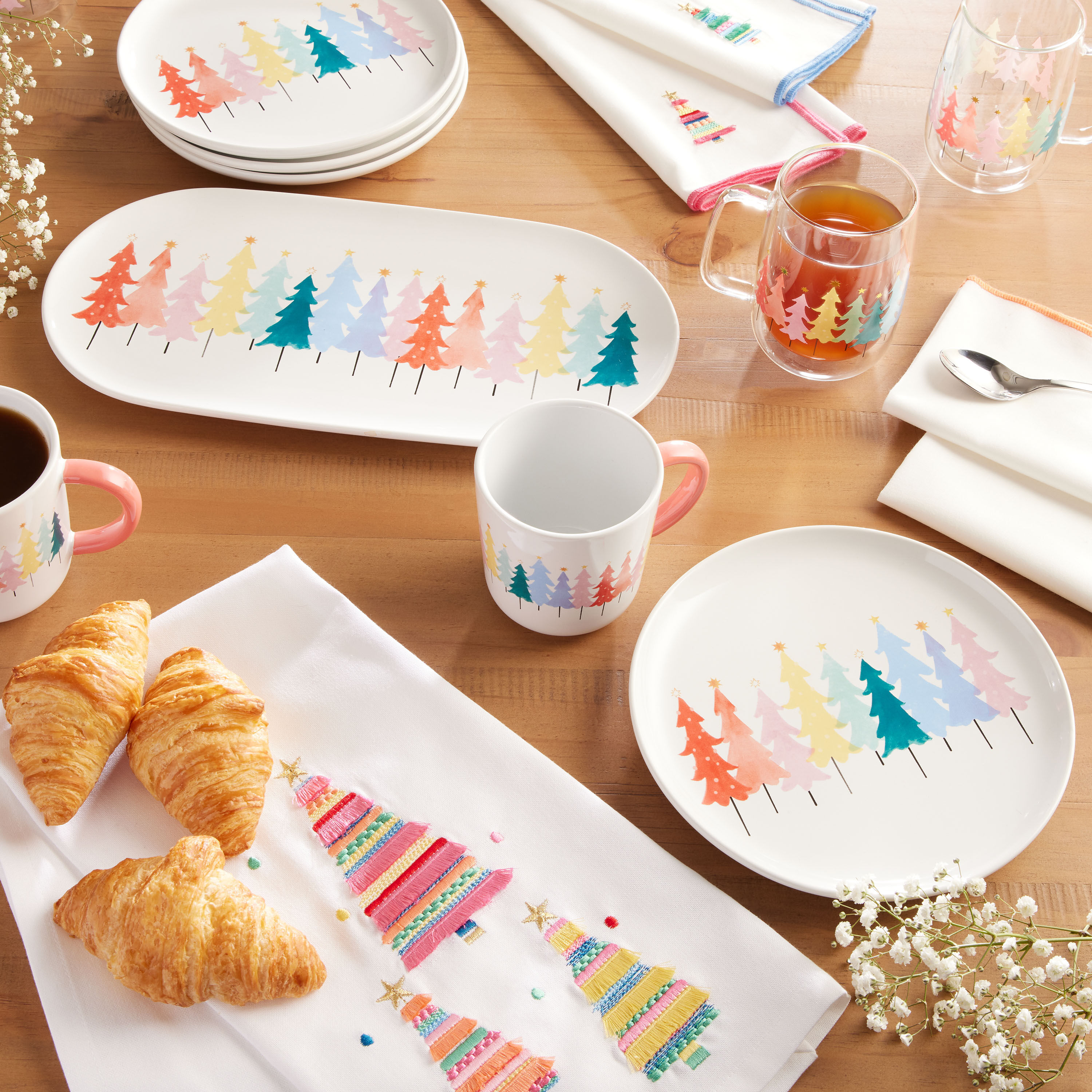 Multicolor Rainbow Tree Serving Platter World Market