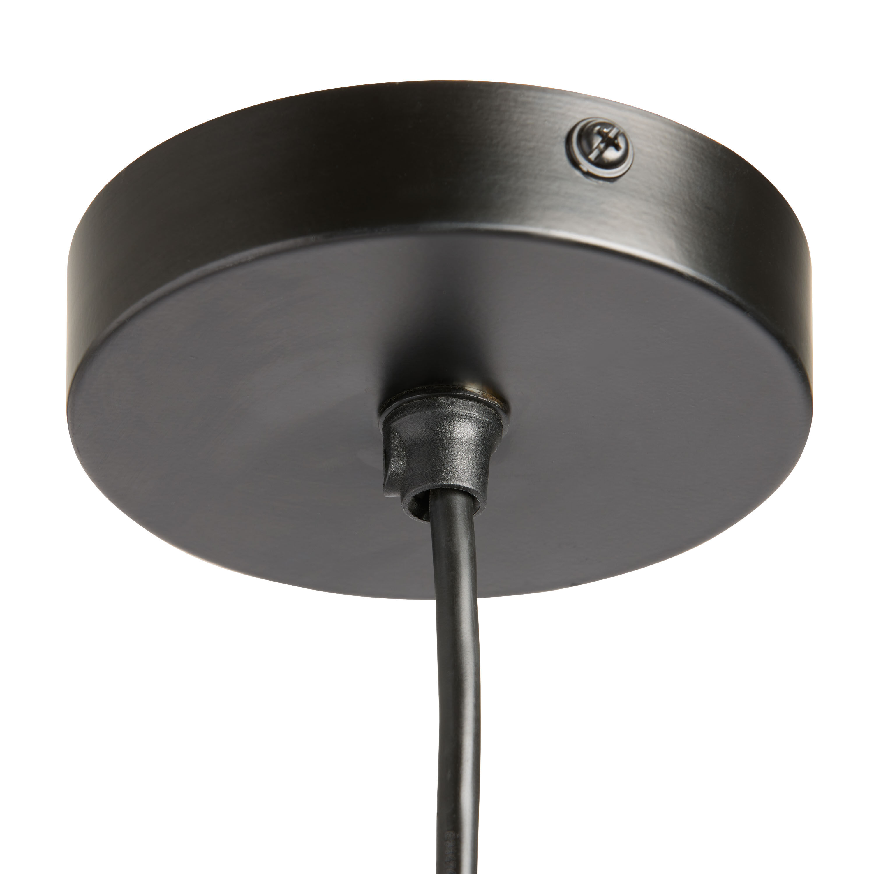 Natural Woven Rattan and Black Metal Organic Pendant Lamp image number 3