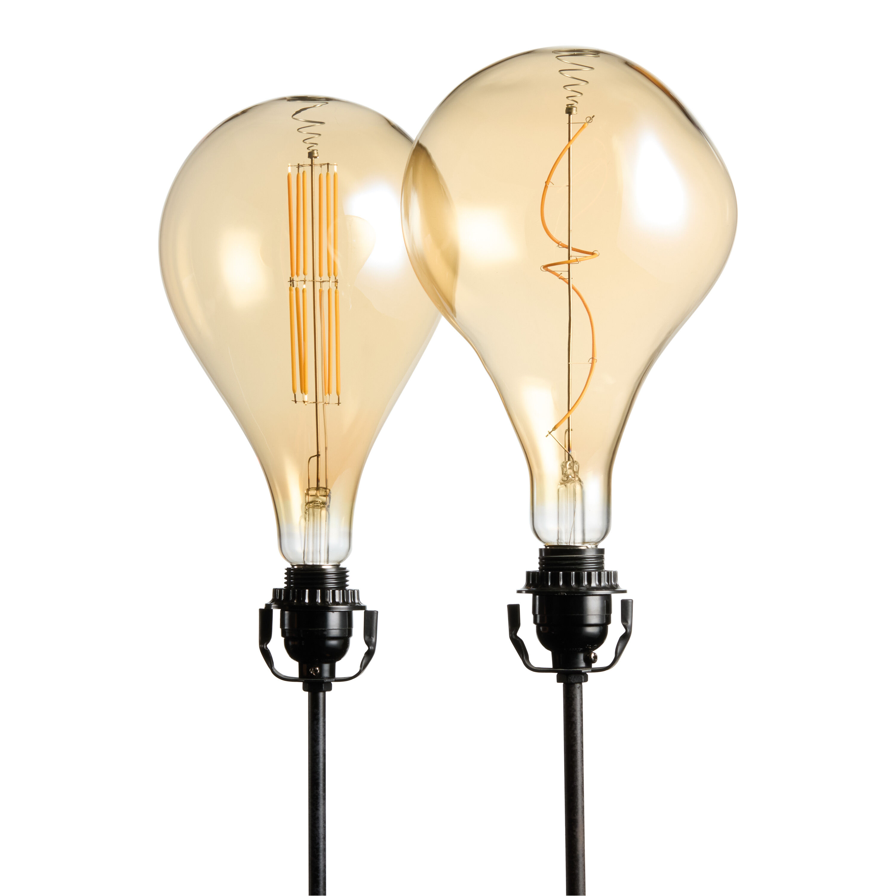 Extra Large Amber Vintage Edison Style LED Light Bulb Set of 2