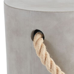 Harlow Cement And Rope Outdoor Accent Stool