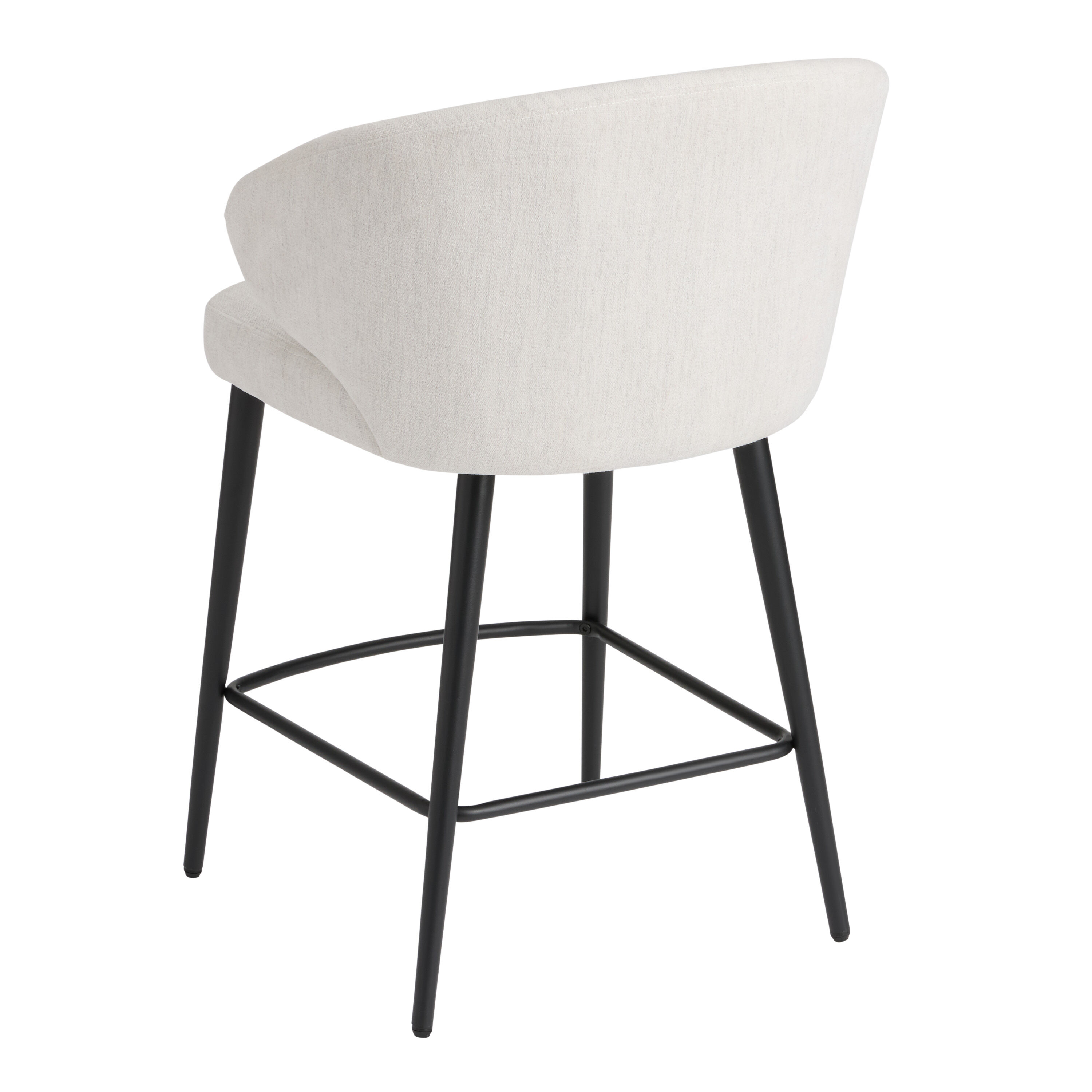 Ciara Light Gray Wingback Upholstered Counter Stool image number 2