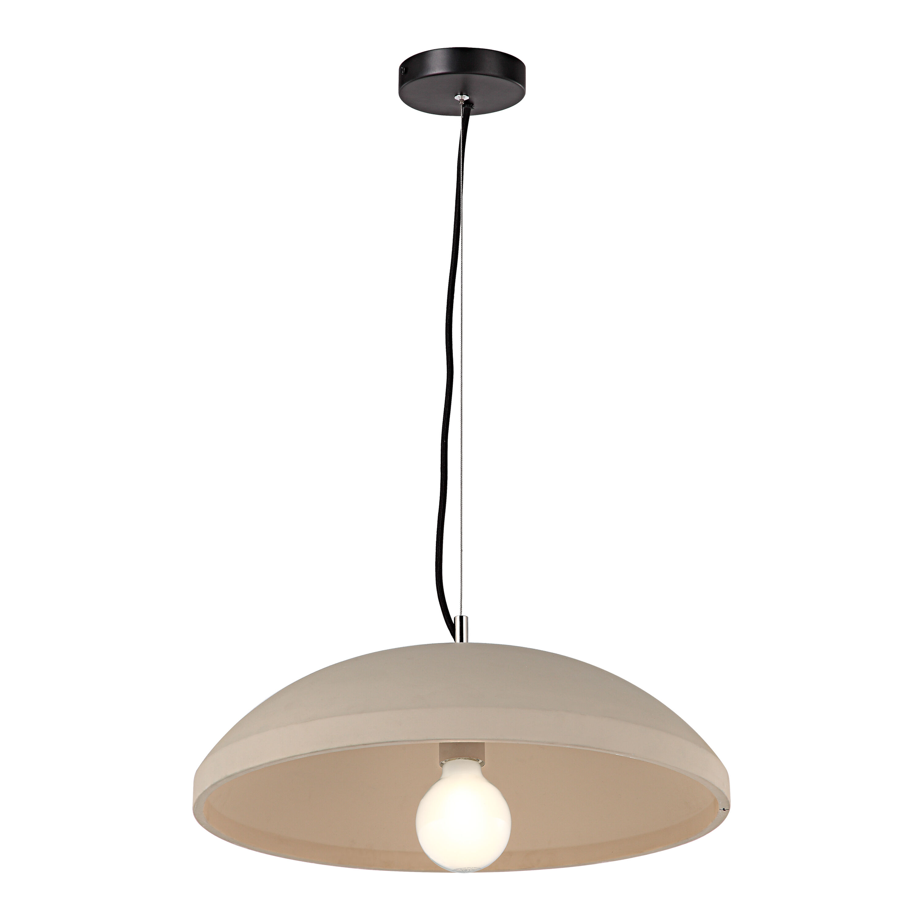 Scilla Beige Concrete Dome Pendant Lamp image number 1