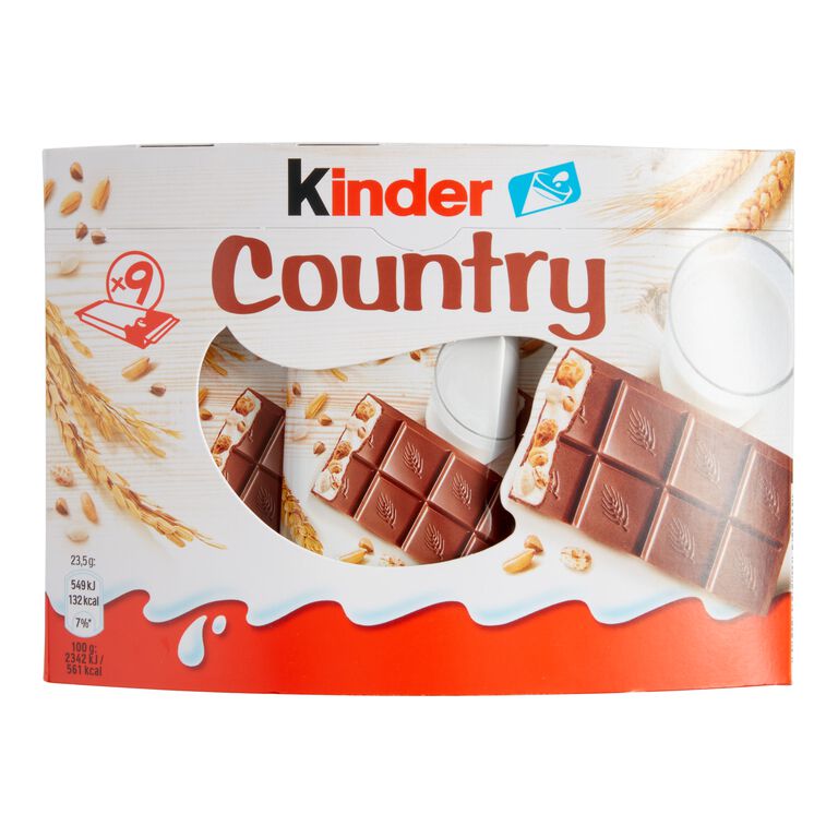 Kinder Country Milk And Cereal Chocolate Bar 9 Pack image number 1