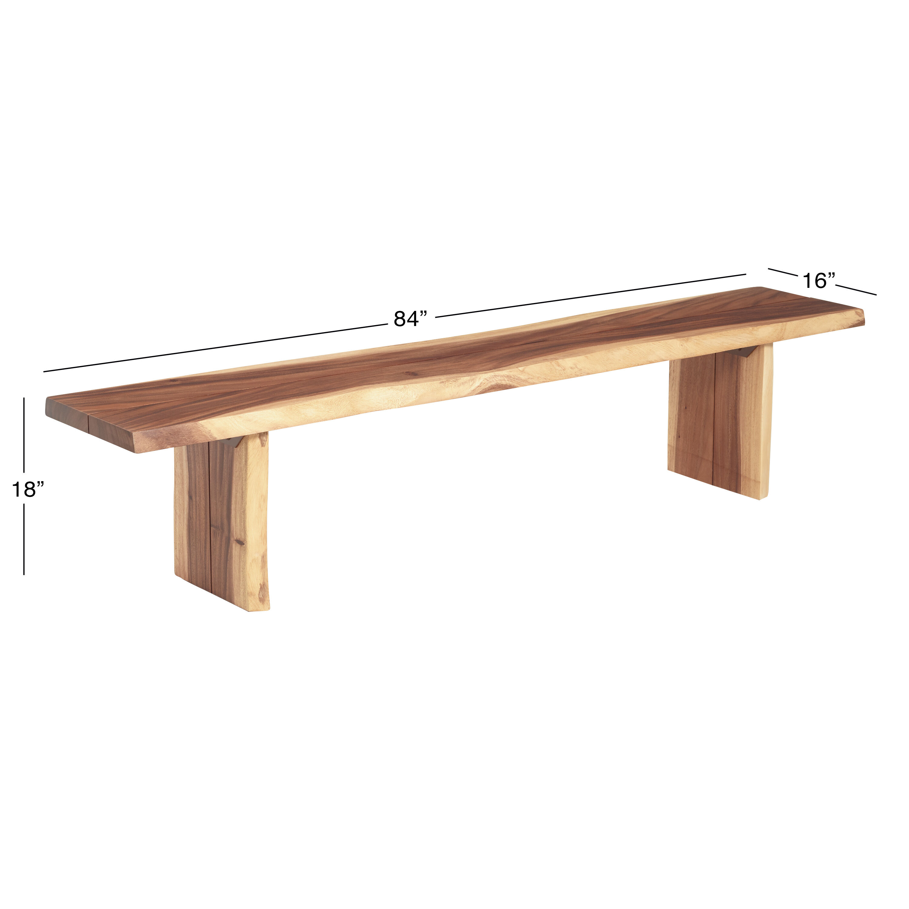 Rustic wood deals dining bench