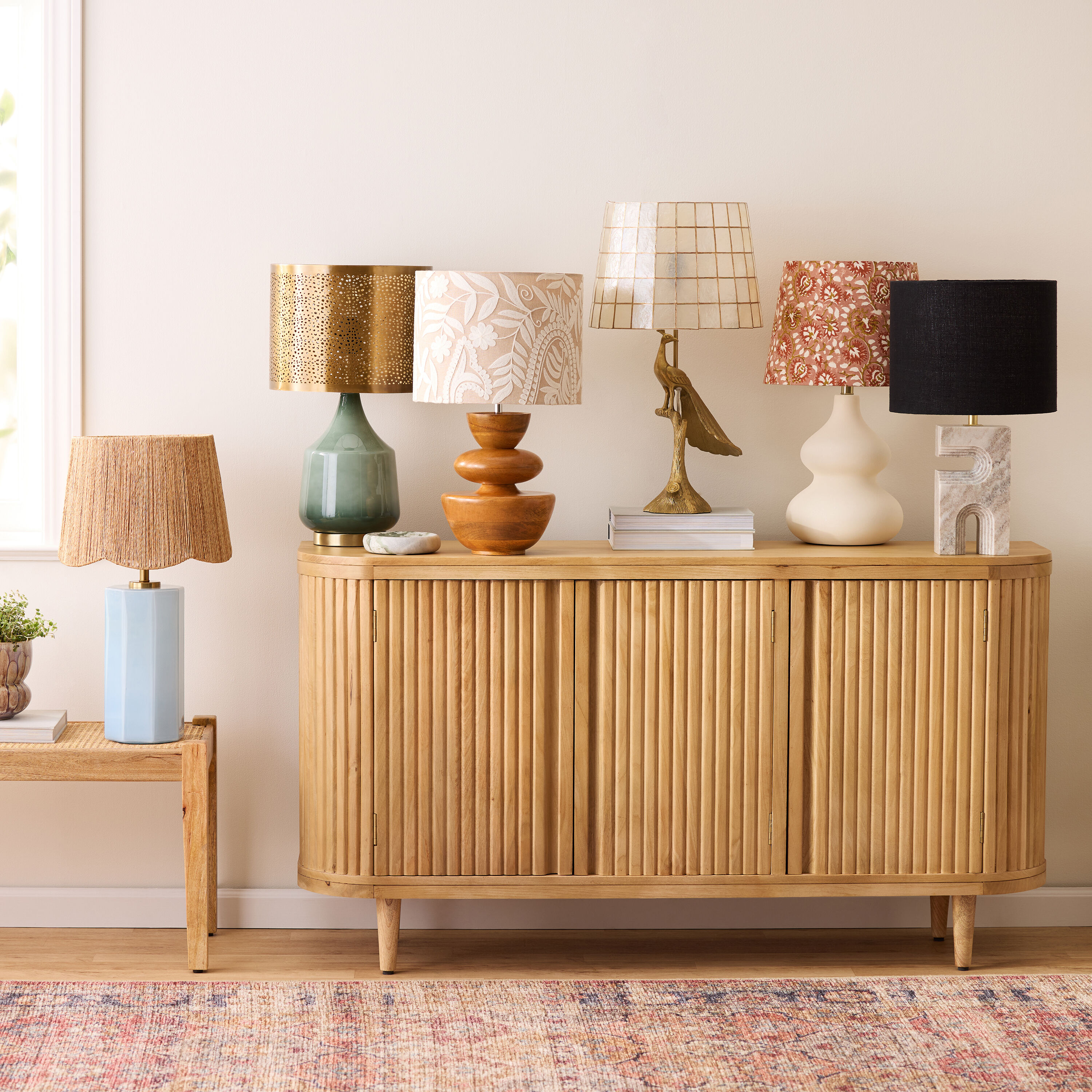 Side table lamp shade best sale