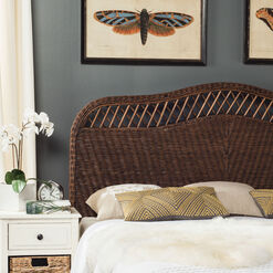 Leith Wood and Rattan Cane Platform Bed by World Market