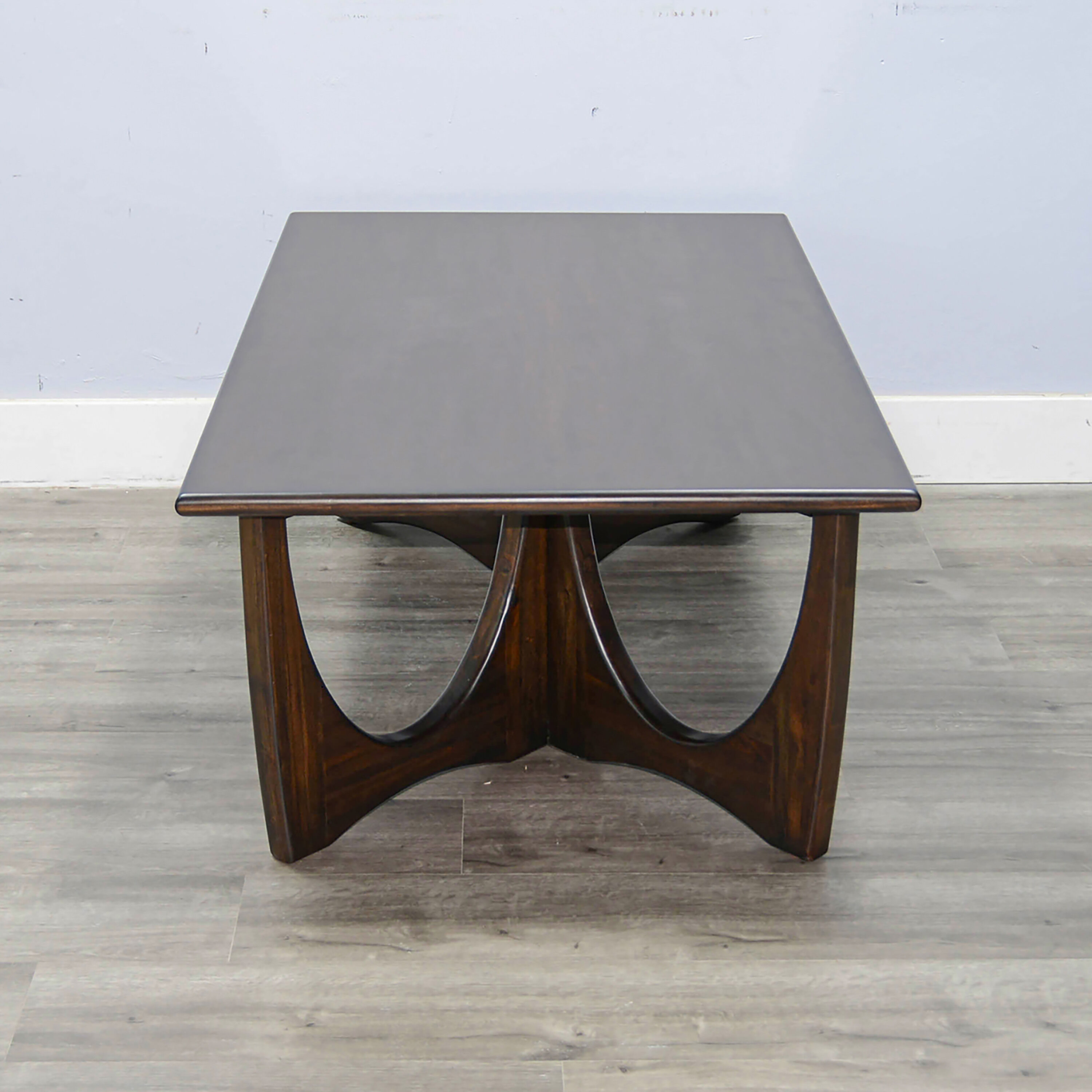 Watson Mahogany Wood Mid Century Coffee Table image number 2
