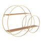 Wood and Gold Double Circle Wall Shelf image number 0