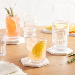 Clear Pressed Double Old Fashioned Glass