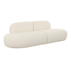 Artemisa Neutral Curved Modern Sofa