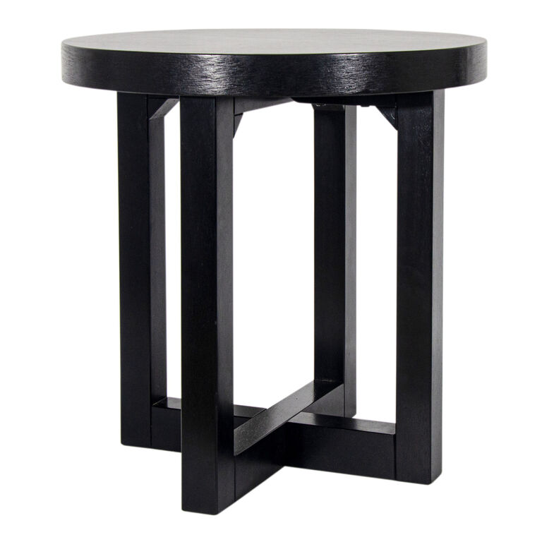 Astell Round Wood X Base End Table image number 1