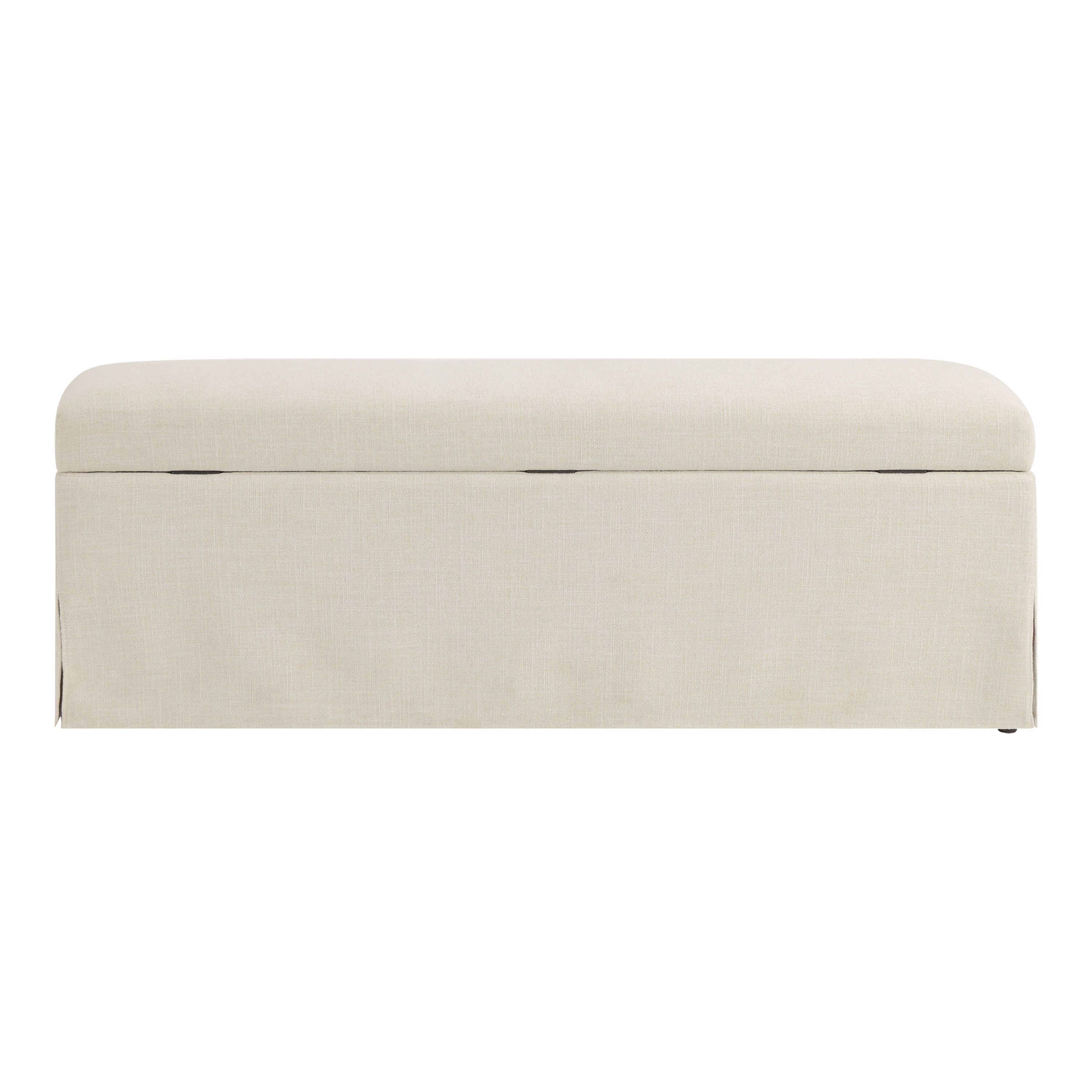 Arielle Textured Woven Upholstered Storage Dining Bench image number 2
