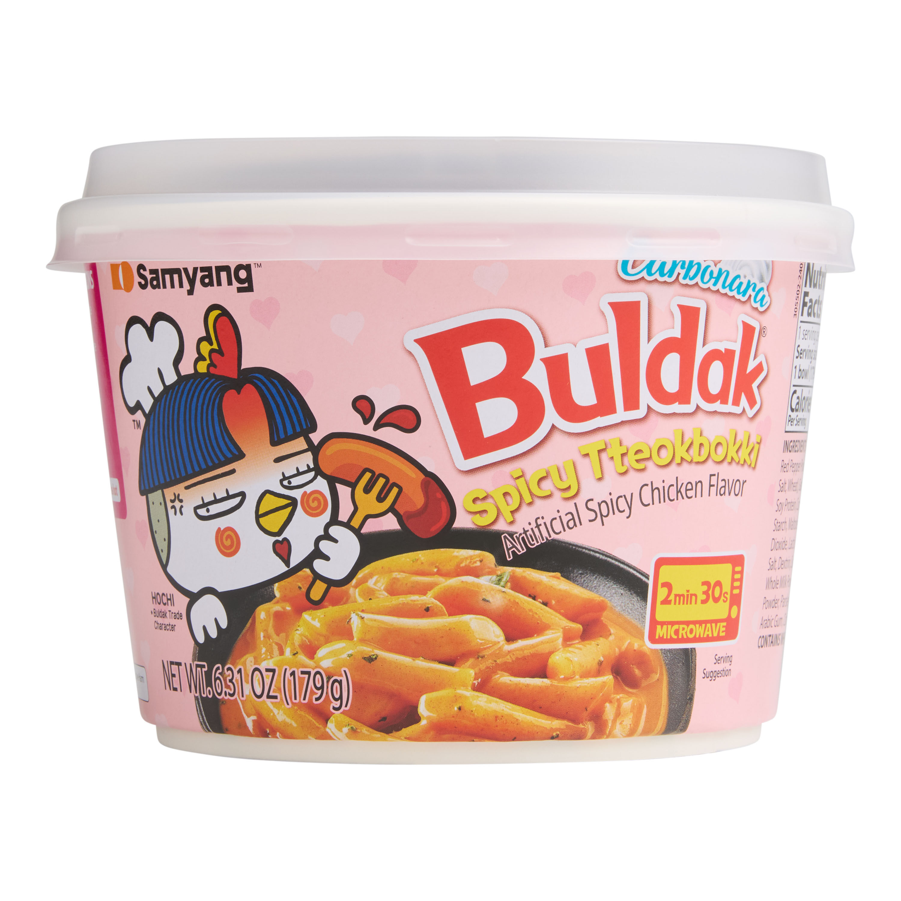 Samyang Buldak Cream Carbonara Hot Chicken Topokki Bowl image number 0