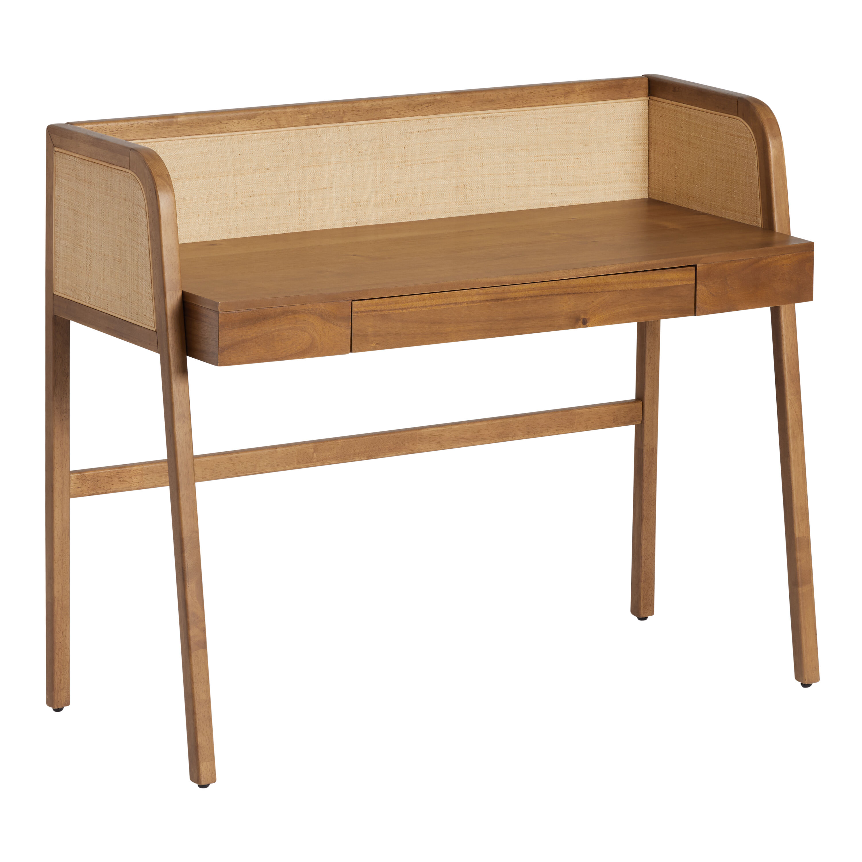 Nadya Warm Chestnut and Cane Gallery Desk image number 0