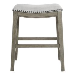 Jayceson Antiqued Upholstered Counter Stool Set of 2
