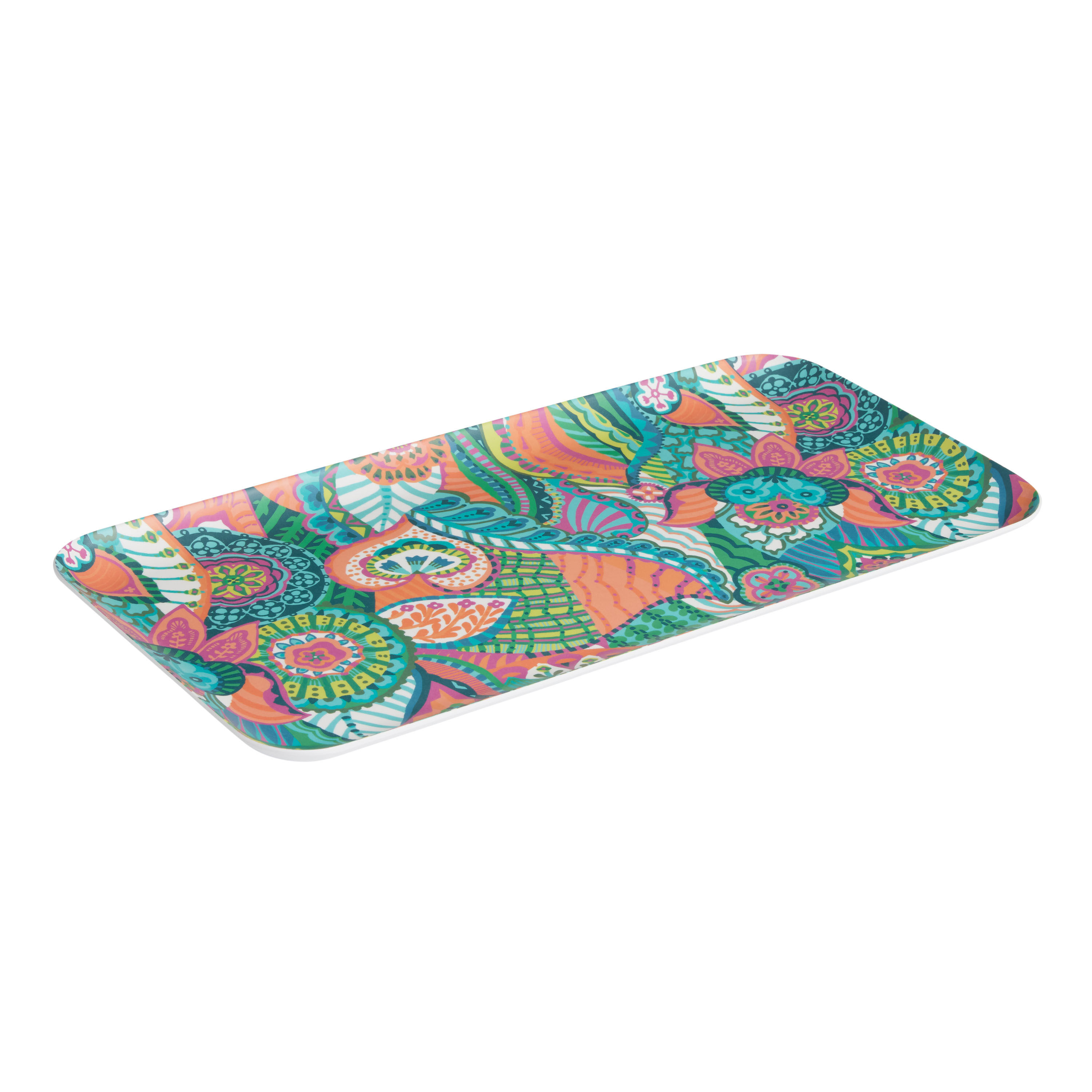 Tropicalia Multicolor Melamine Serving Platter image number 0