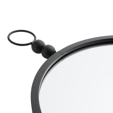 Round Black Metal Modern Wall Mirror Round Black Metal Modern Wall Mirror