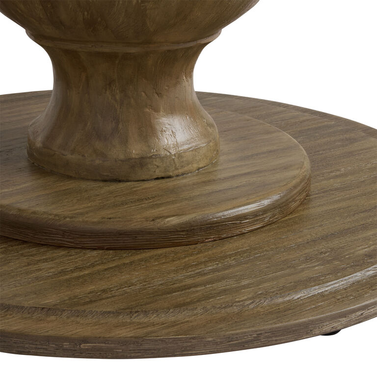 Blanca Round Whitewash Wood Dining Table image number 5