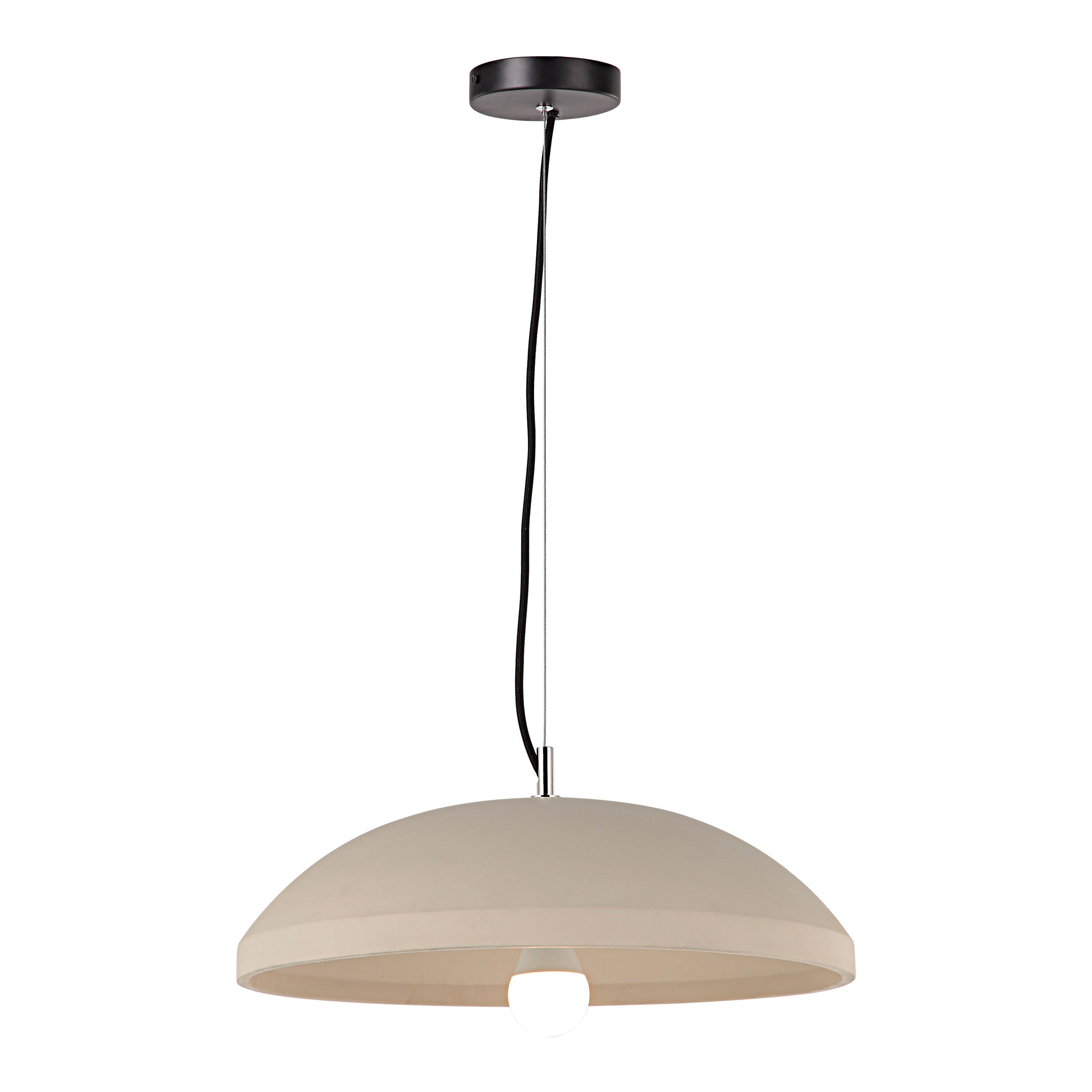 Scilla Beige Concrete Dome Pendant Lamp image number 2