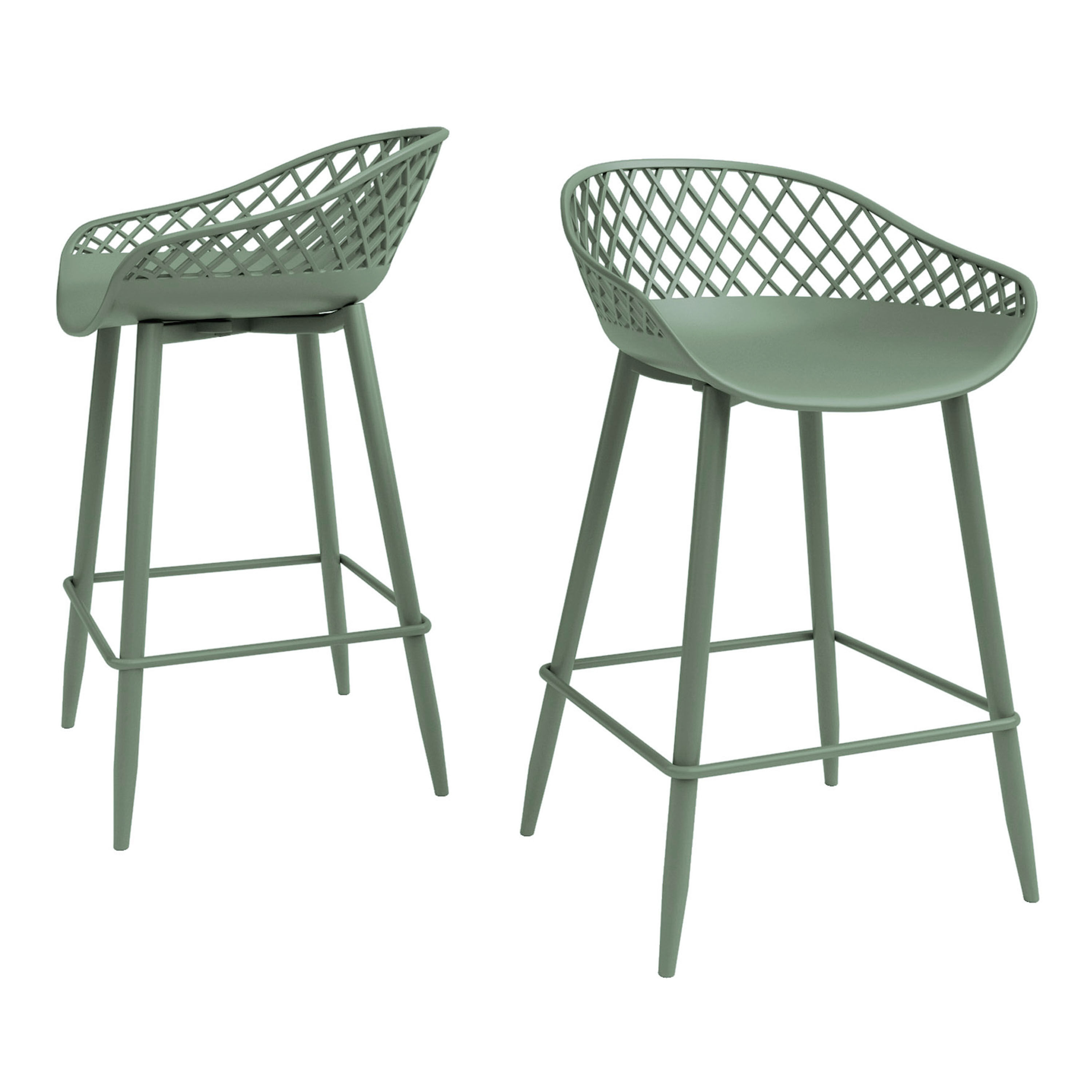 Dax Low Back Outdoor Counter Stool 2 Piece Set image number 4