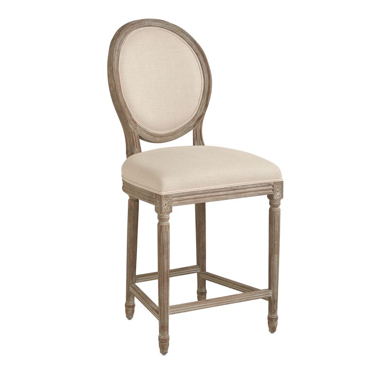 Paige Round Back Upholstered Counter Stool image number 1