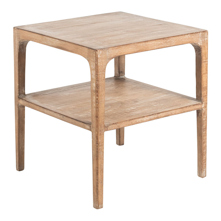 Indio Reclaimed Pine End Table with Shelf image number 1