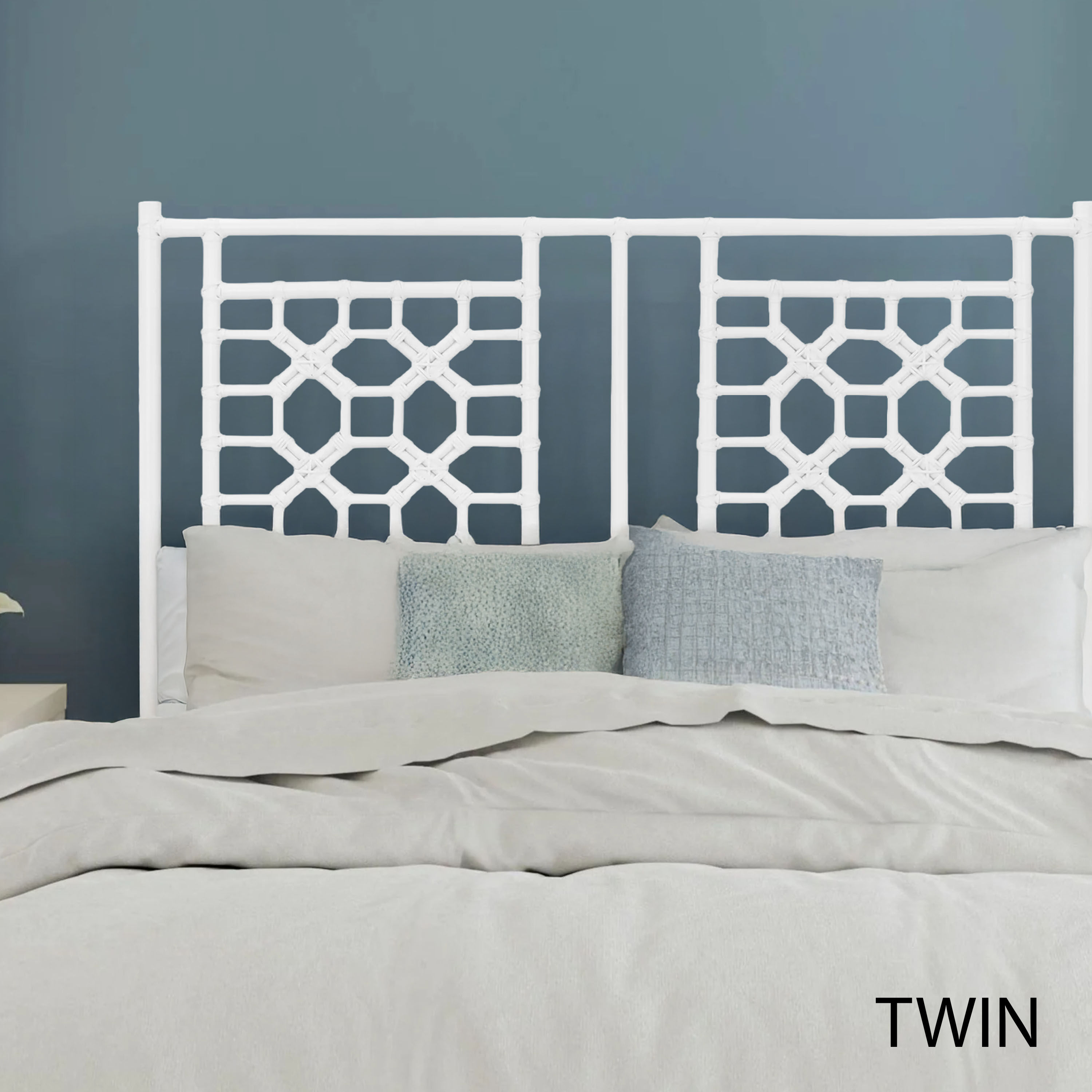 Westley Rattan And Mahogany Wood Headboard image number 1