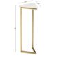 Triangular White Marble and Gold Metal Tasha Drink Table image number 3