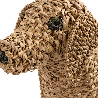Natural Seagrass Dog Shaped Basket Natural Seagrass Dog Shaped Basket