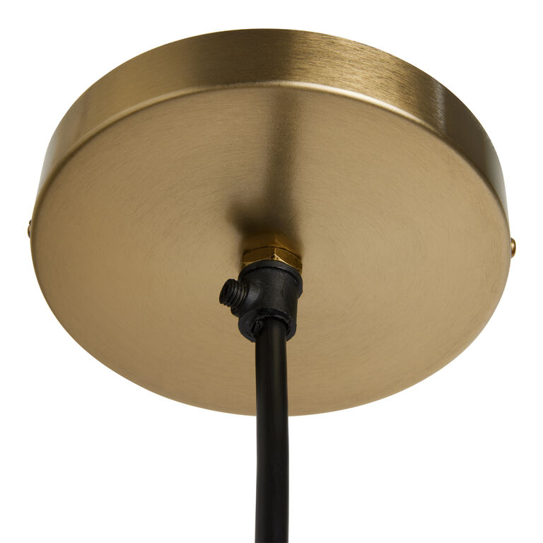 Antique Brass Pierced Metal Globe Pendant Lamp by World Market 622774