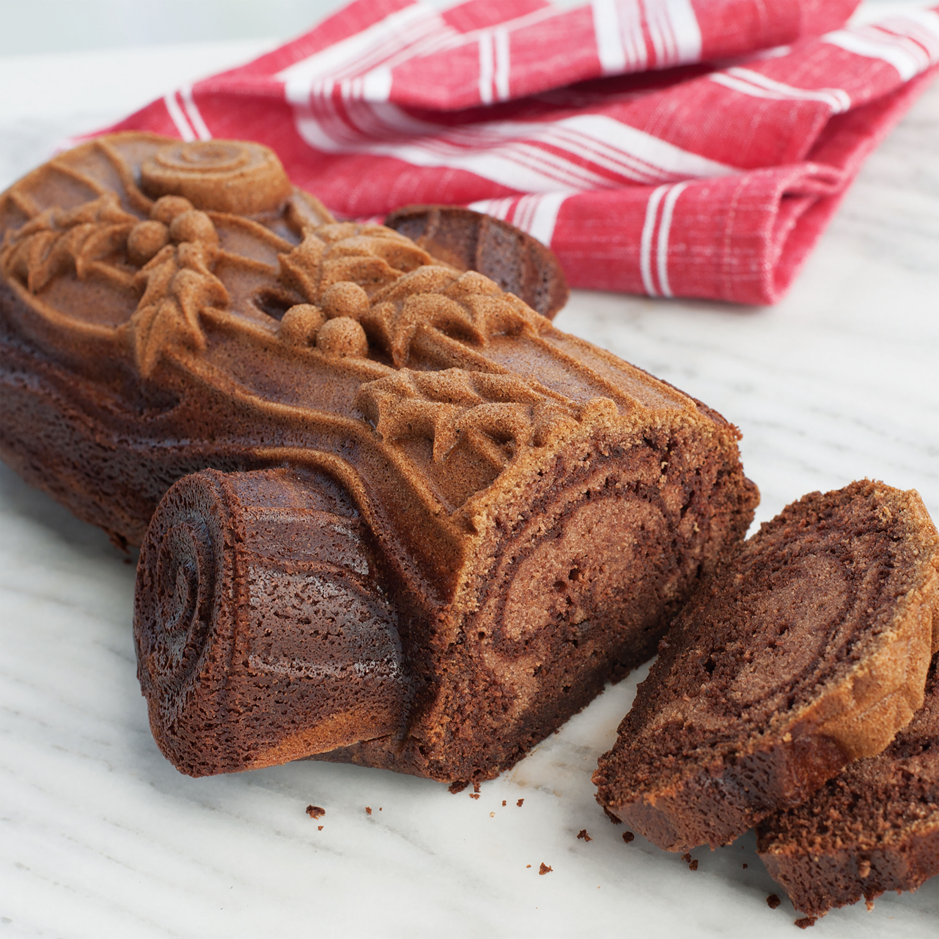 Yule log online cake pan