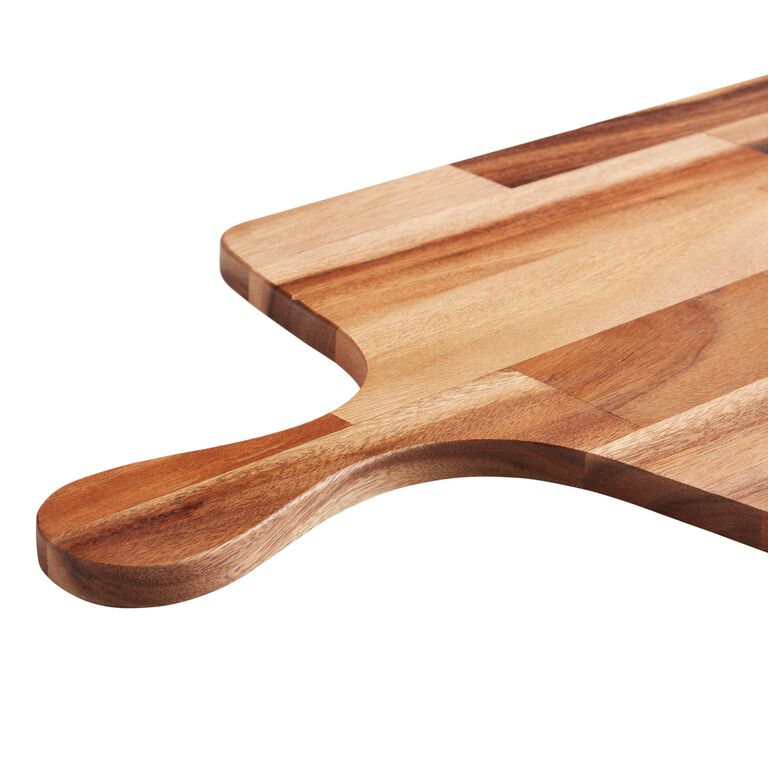 Remember - Wooden cutting board with handle, large, Acacia