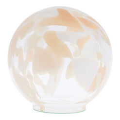 Peach and White Glass Orb Decor