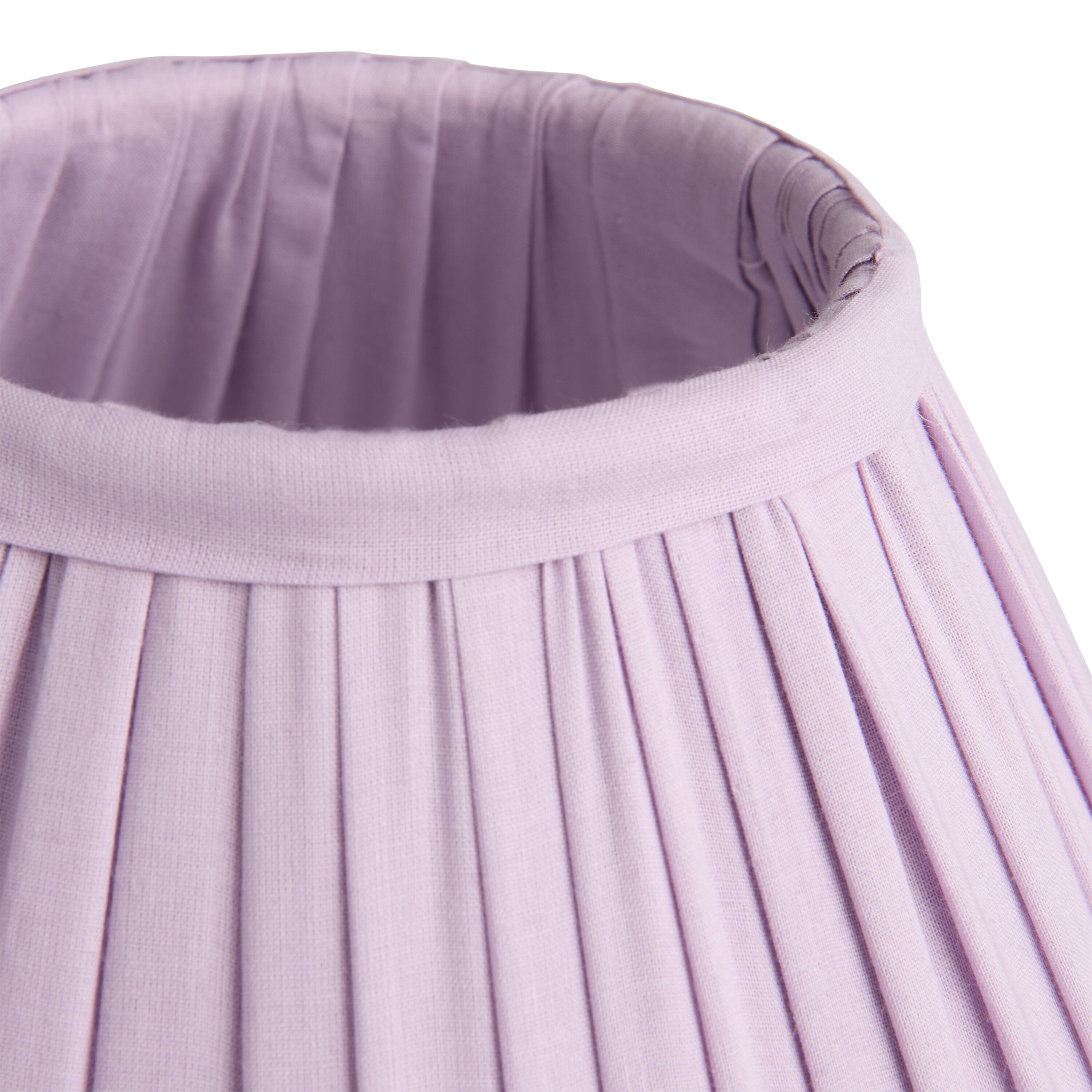 Lilac Purple Metal Pleated Empire Shade Table Lamp
