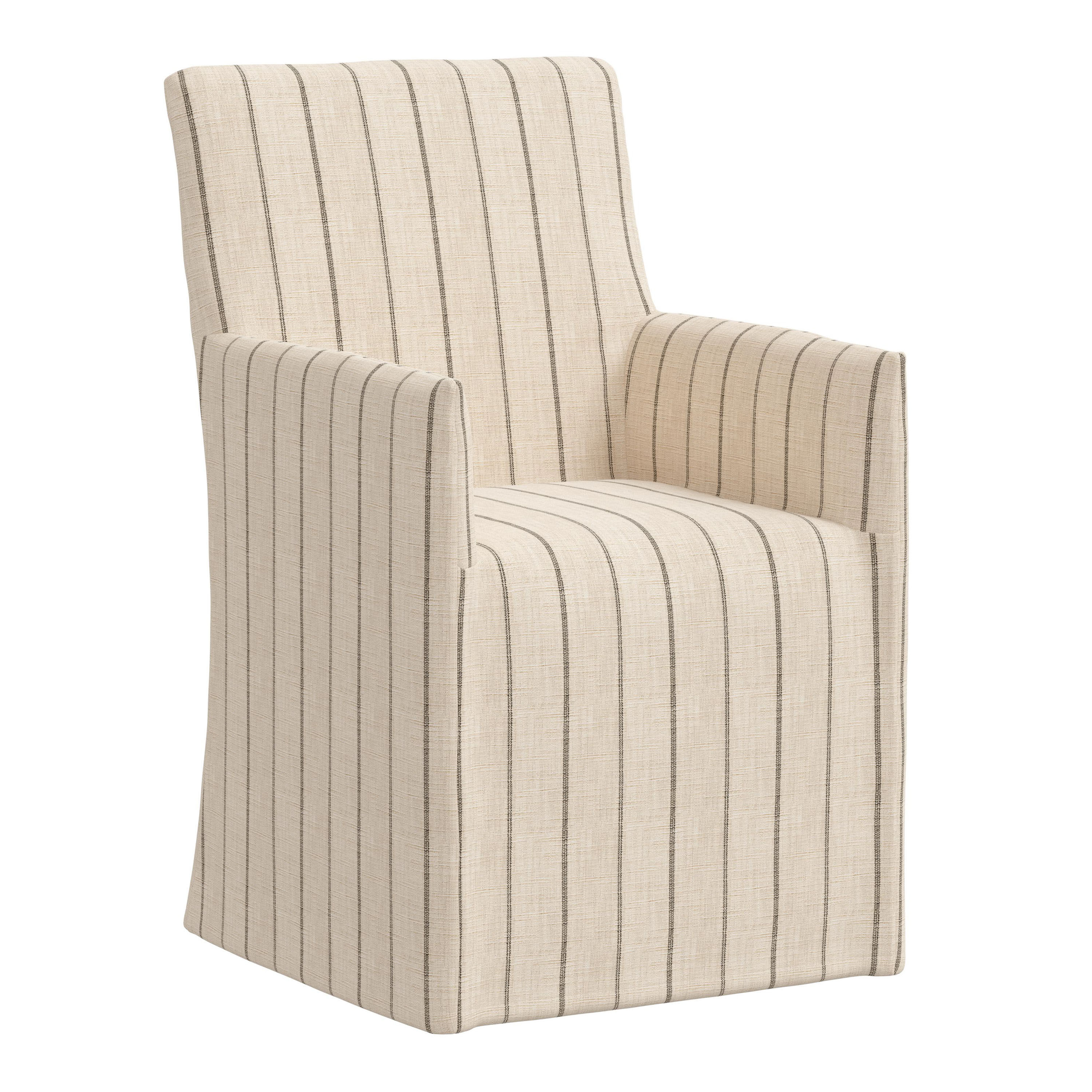 Landon Print Slipcover Dining Armchair image number 0