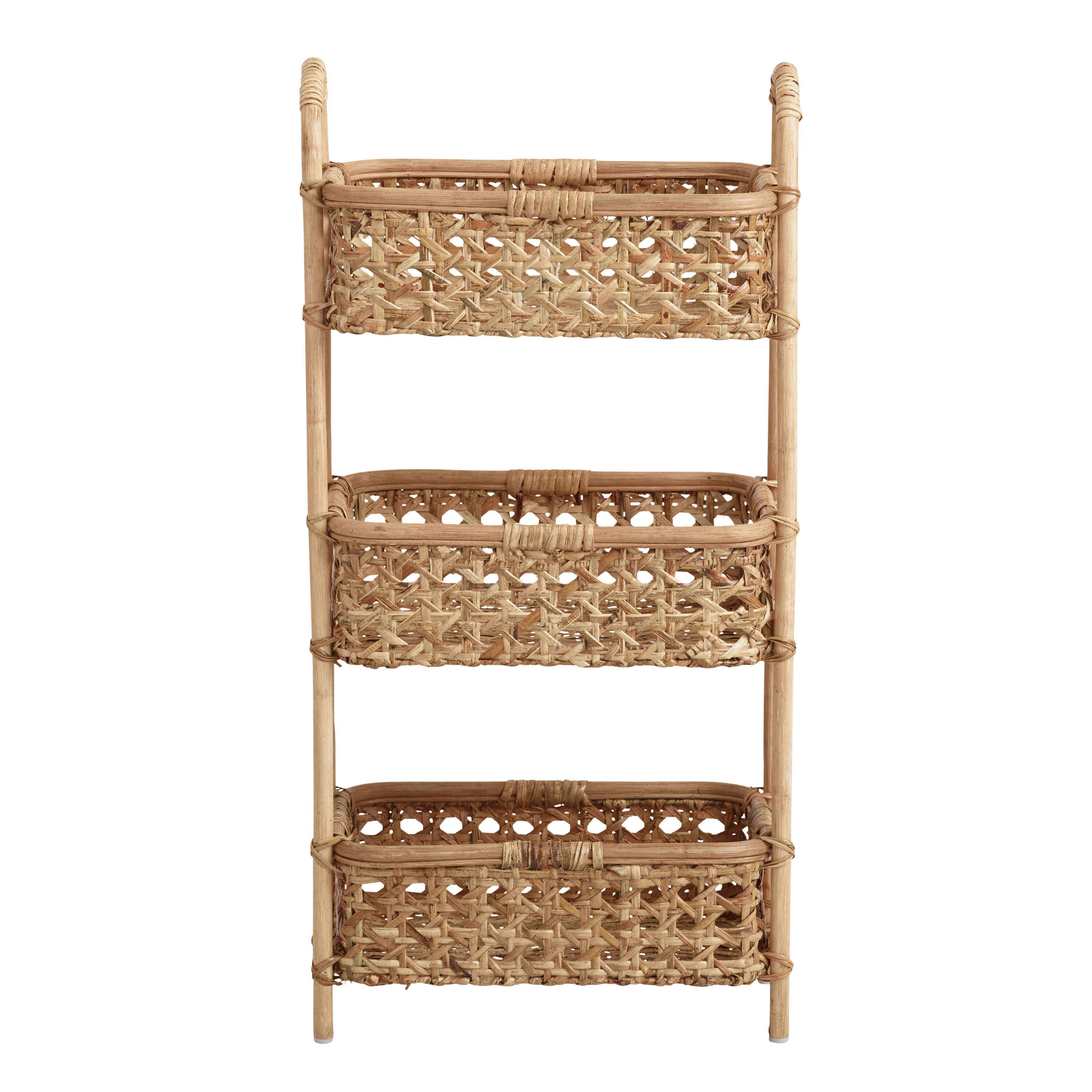 Wicker 3 tier hot sale shelf