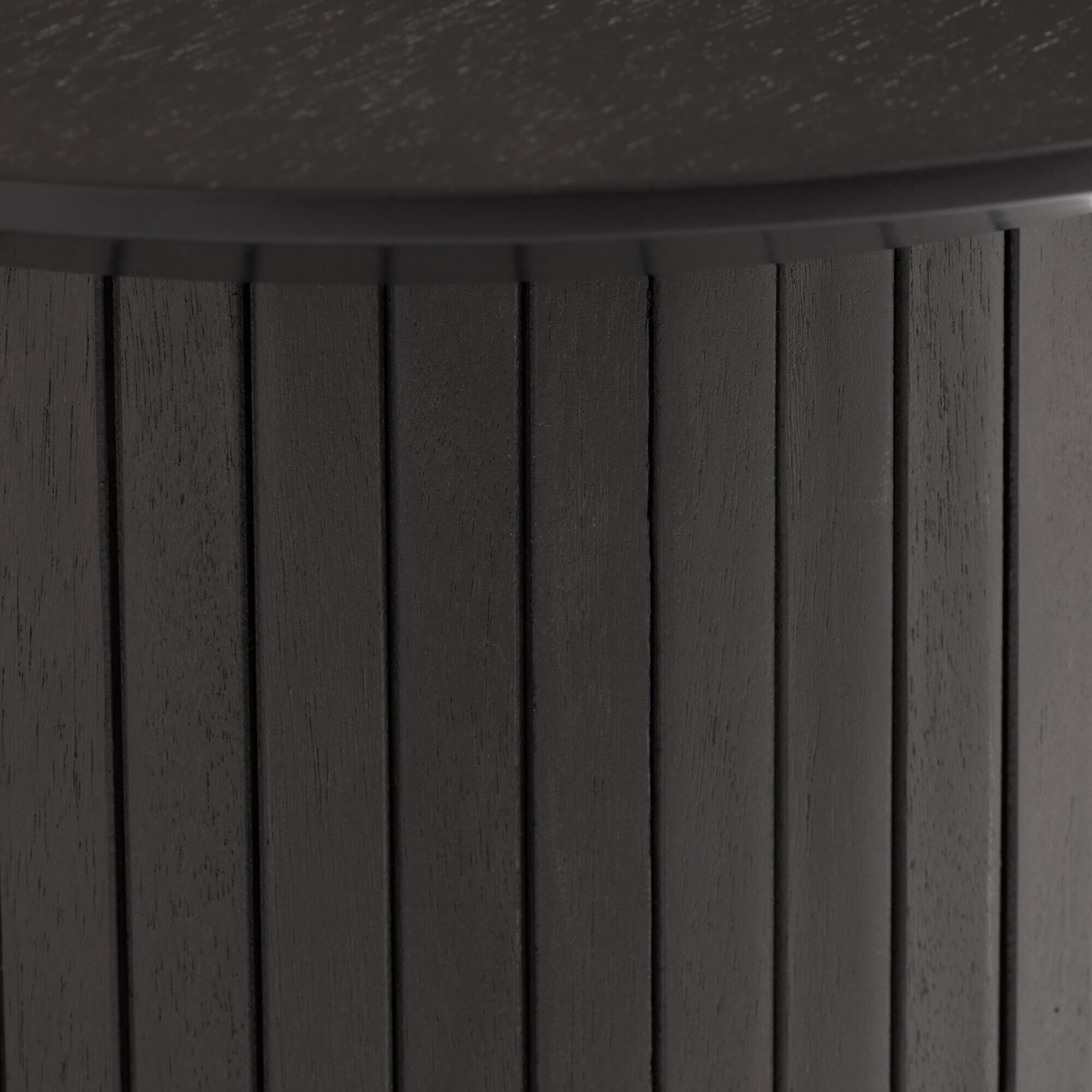 Smoke Black Wood Fluted Column Shanice Desk